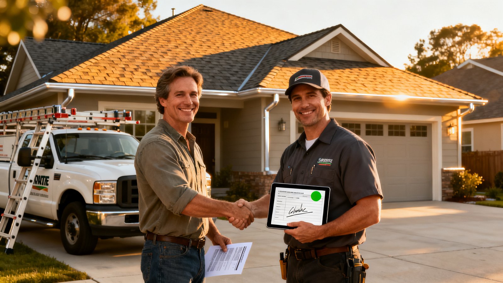 free roofing estimate template with legal compliance fields and state specific disclosure sections highlighted