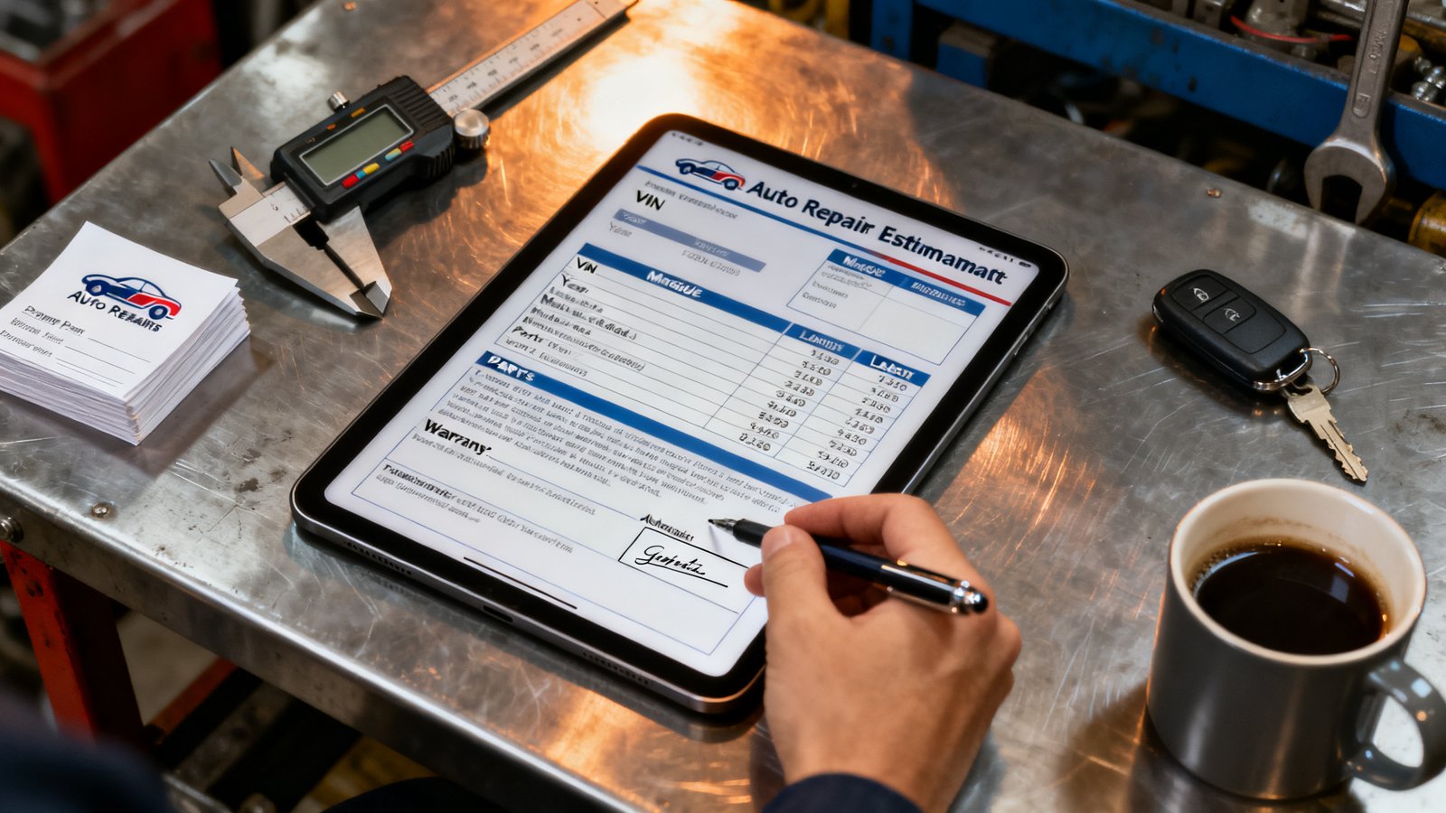 auto repair estimate template - Illustration 2
