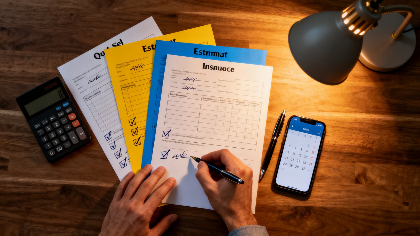 estimate vs invoice difference - Illustration 2